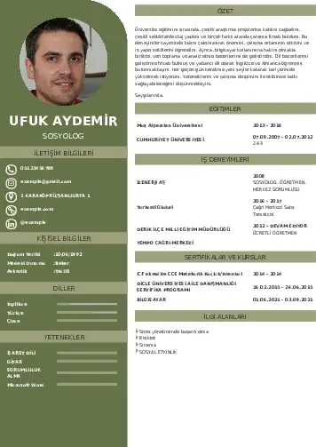Sosyolog Cv Örnekleri cv indir